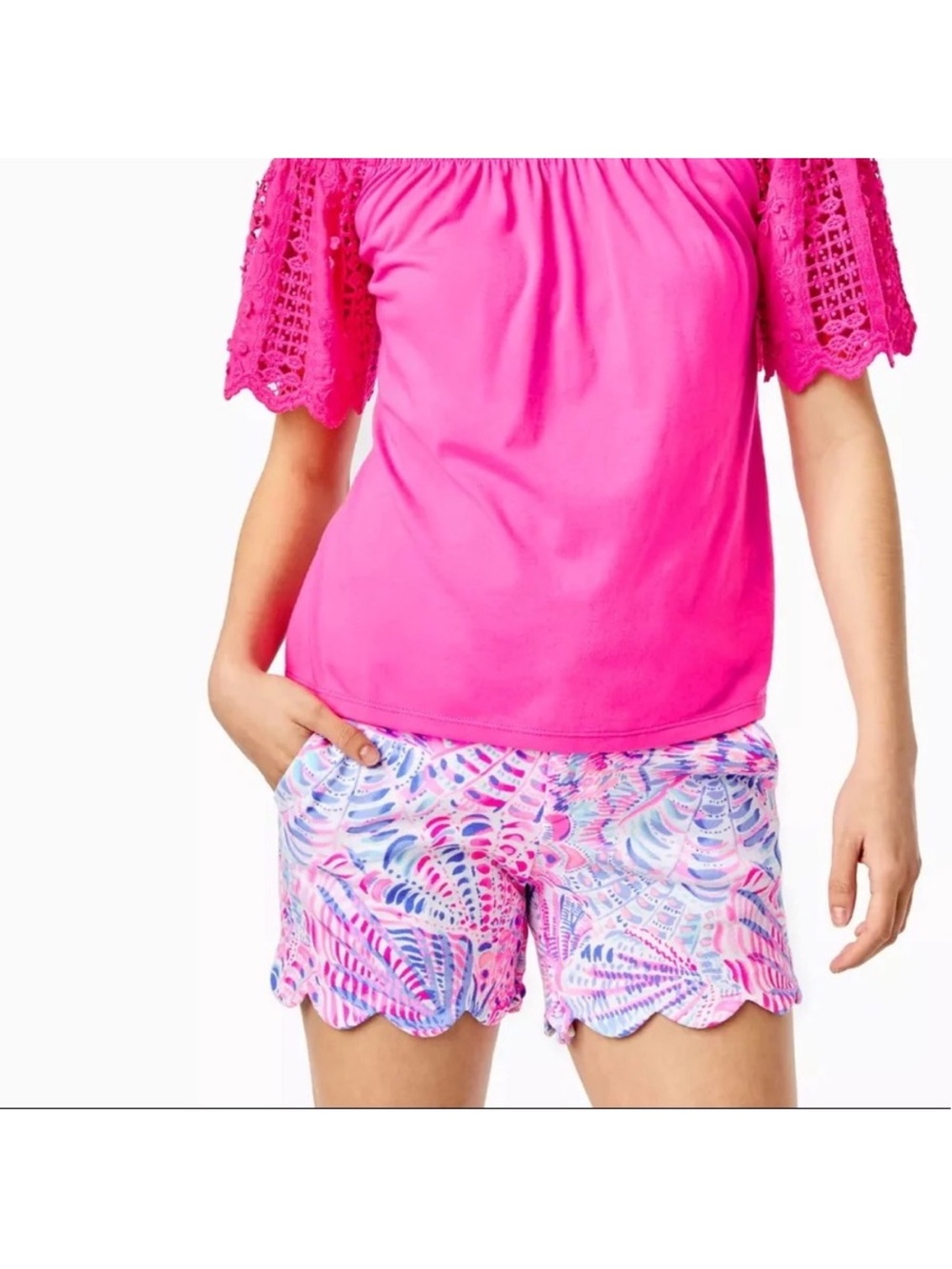 NEW! Lilly Pulitzer buttercup knit Shorts in sea you soon Size 16